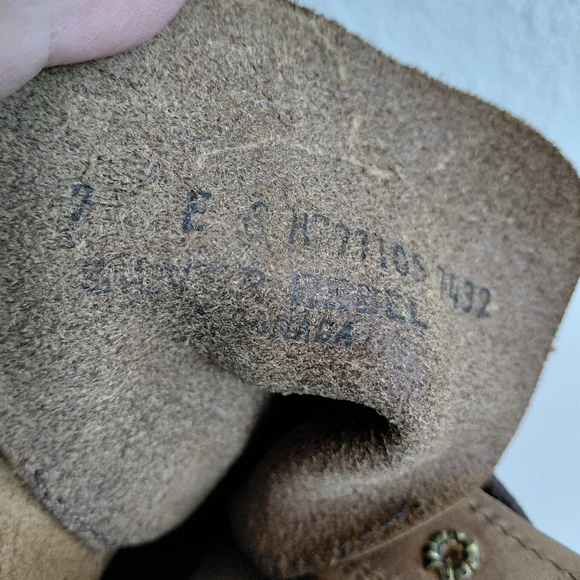 VTG Silver Rebel Brown Leather Lace-Up Boots Fringe Equestrian - Picture 11 of 14